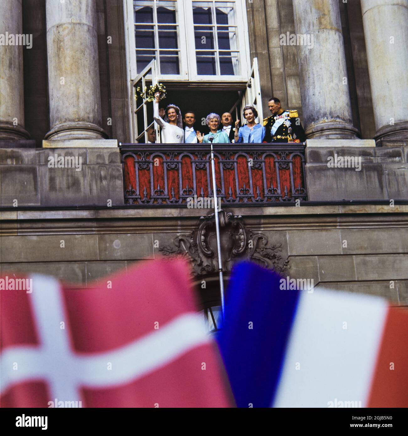 KÃ–PENHAMN 1967-06-10 le mariage de la princesse de la Couronne Margrethe du Danemark et du prince henrik Henrik au Palais Amalienborg Foto: Christer Kindahl / Kamerabild / TT / Kod: 3019 Banque D'Images