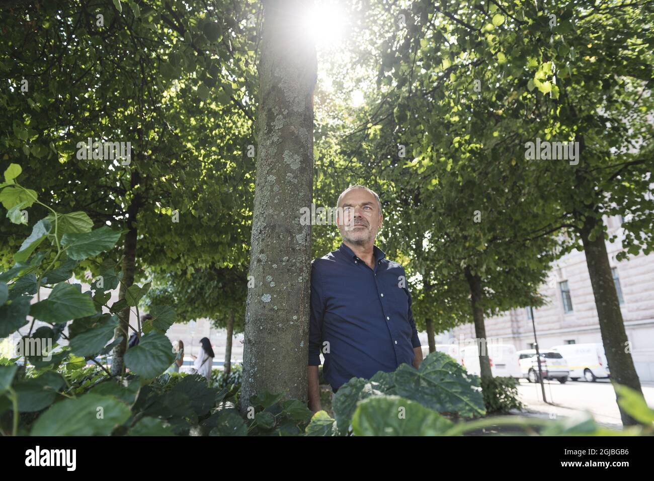 STOCKHOLM 20180817 Jan Bjorklund, politicien suédois et chef du parti libéral. Des élections générales auront lieu en Suède le 09 septembre 2018. Foto: Stina Stjernkvist / TT Kod 11610 Banque D'Images