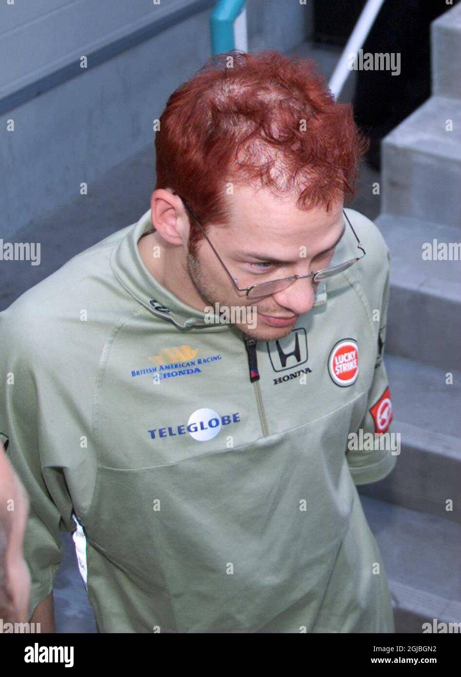 Jacques Villeneuve, avec ses cheveux fraîchement teints Banque D'Images