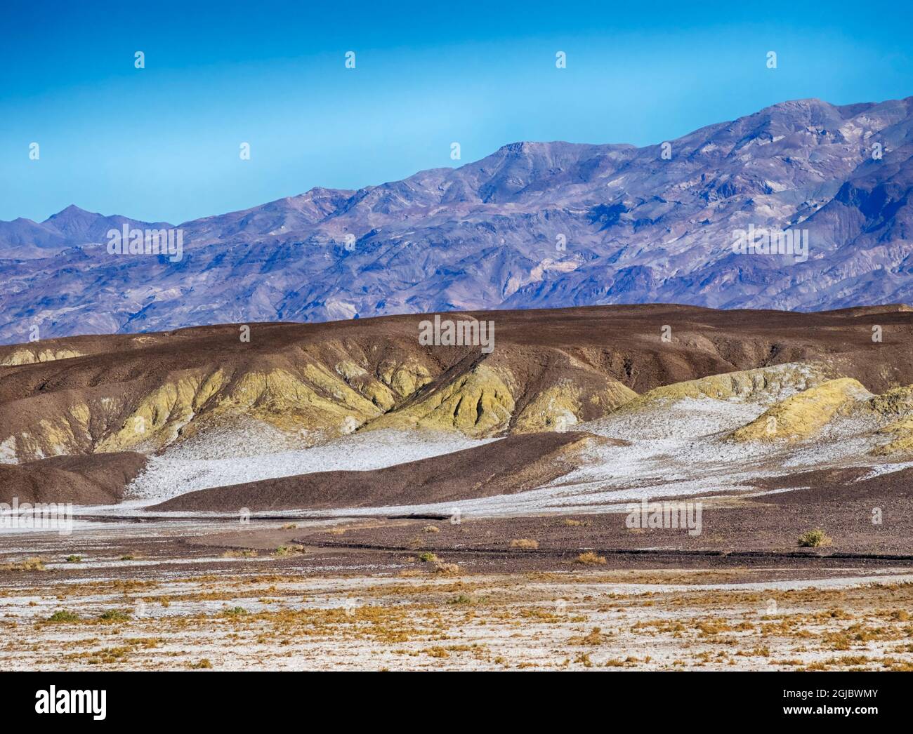 États-Unis, Californie. Parc national de Death Valley, Mustard Canyon et les montagnes funéraires. Banque D'Images