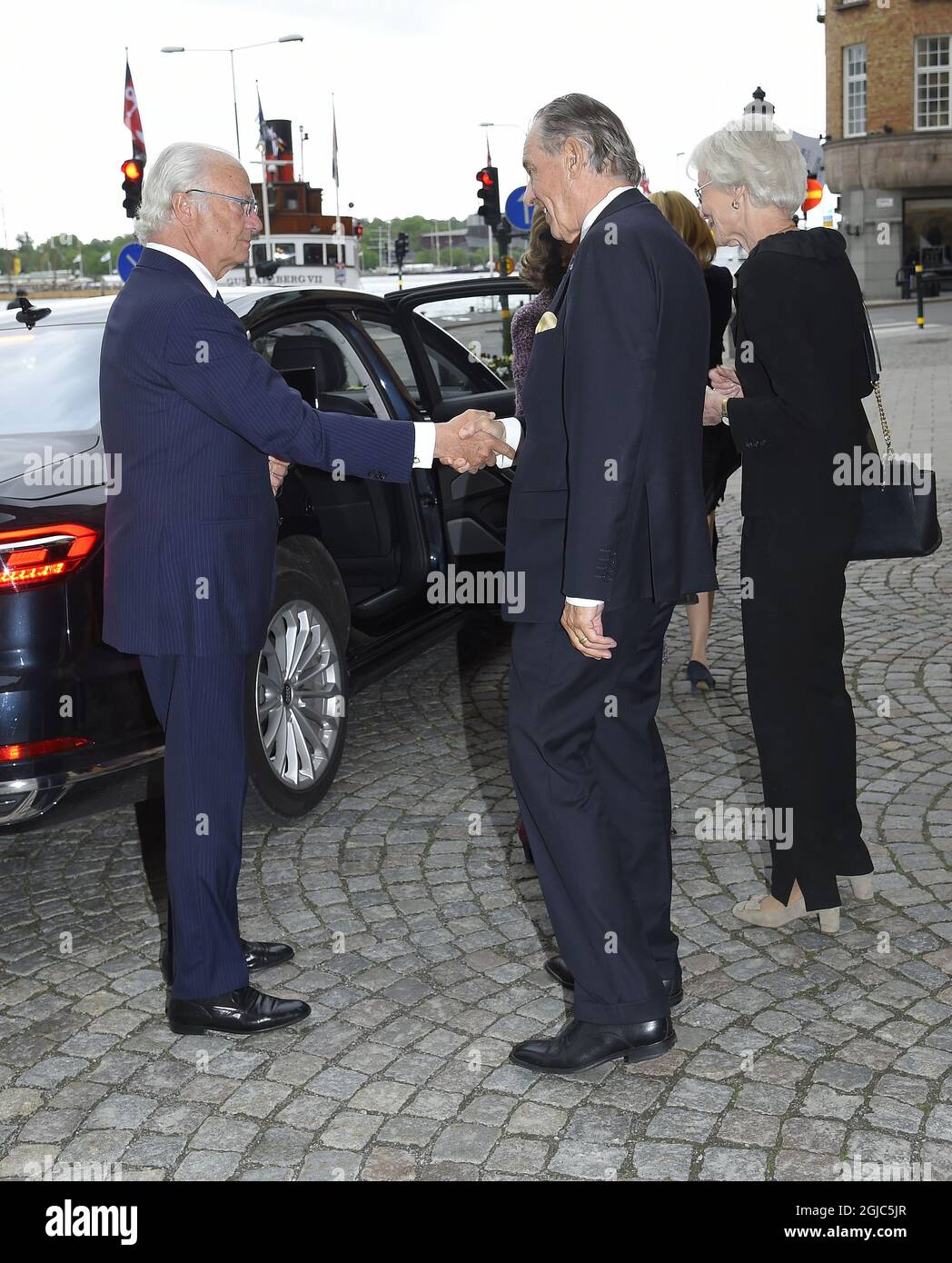 Roi Carl XVI Gustaf, Jan Eliasson présence à la conférence SIPRI, Musikaliska akademien, Stockholm, 2019-05-27 (c) Karin Tornblom / TT Banque D'Images