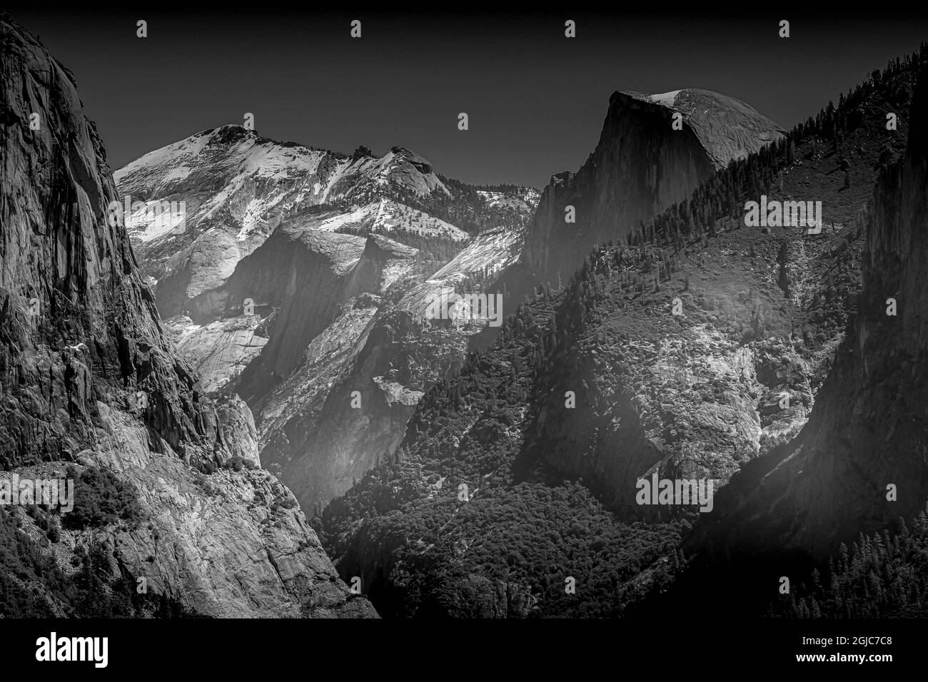 Demi-dôme. Yosemite, site classé au patrimoine mondial de l'UNESCO, Californie. Banque D'Images