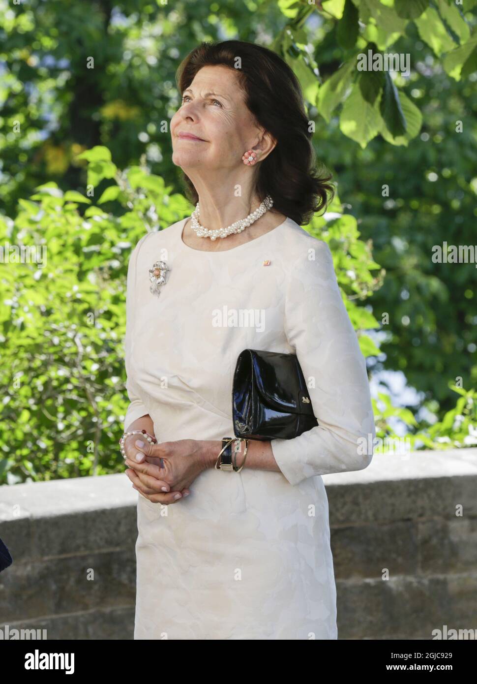 La Reine Silvia et la première Dame de Corée du Sud Kim Jung-sook visitent le musée « Prins Eugens Waldemarsudde » à Stockholm, en Suède, le 15 juin 2019. Le couple présidentiel sud-coréen est en Suède pour une visite d'État de deux jours. (C) Johan Jeppsson / TT / Kod 2551 Banque D'Images