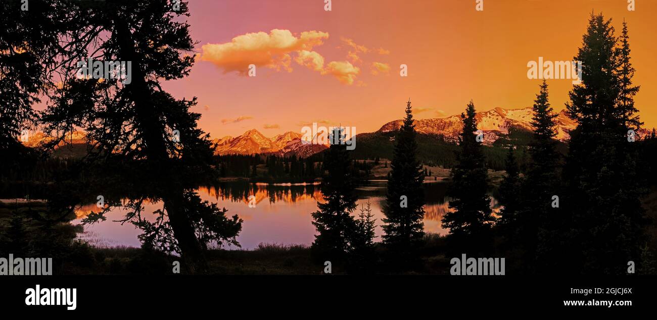 Lac Molas dans la chaîne de San Juan des montagnes Rocheuses du Colorado Banque D'Images