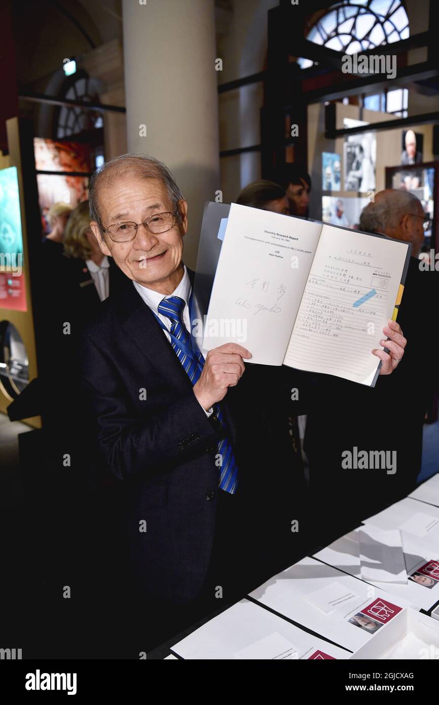 STOCKHOLM 20191206 Prix Nobel de chimie Akira Yoshino fait don d'un objet personnel au Musée Nobel de Stockholm. Suède le 06 décembre 2019. Photo: Henrik Montgomery / TT Kod 10060 Banque D'Images
