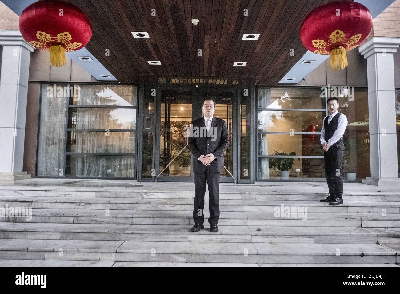 STOCKHOLM 2020-01-14 GUI Congyou, ambassadeur de la Chine en Suède photographié à l'ambassade de Chine à Stockholm Foto: Magnus Hjalmarson Neideman / SVD / TT / Kod 10078 Banque D'Images