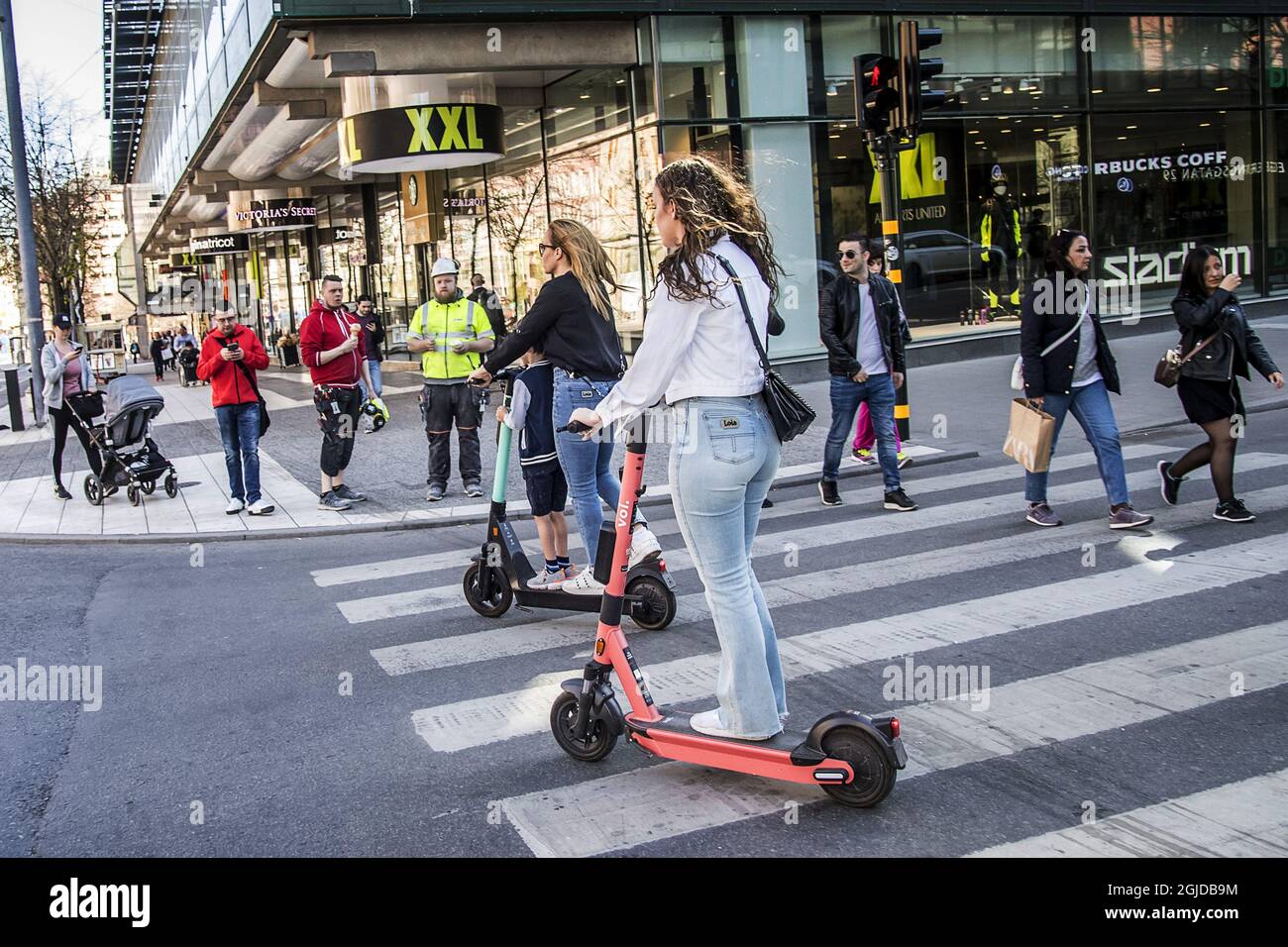 La vie quotidienne à Stockholm, Suède, le 23 avril 2020 pendant la pandémie du coronavirus. Photo: Regeringsgatan photo: Pontus Orre / Aftonbladet / TT code 2512 Banque D'Images