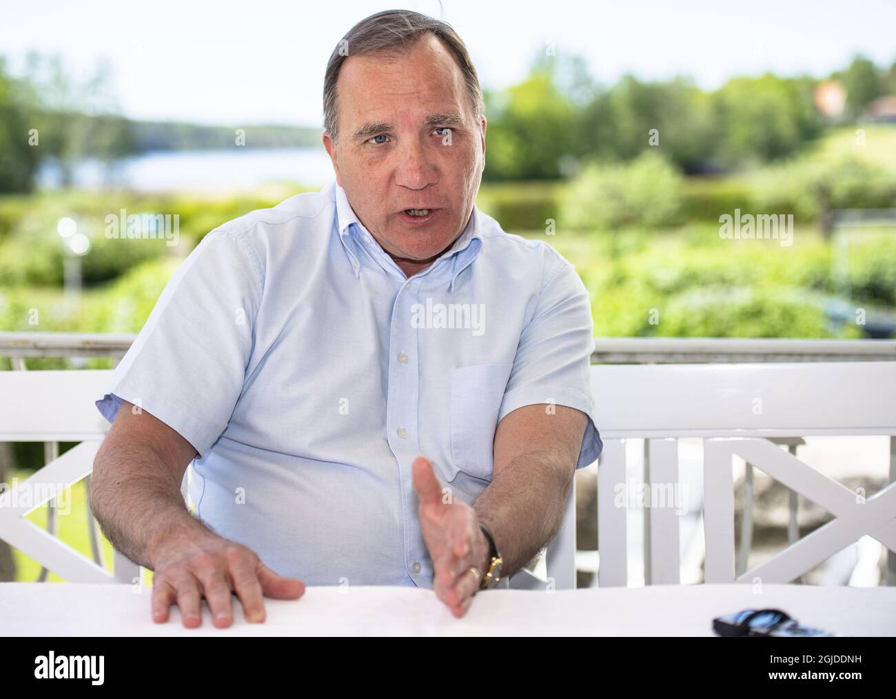 Le Premier ministre suédois Stefan Lofven a photographié dans sa résidence d'été Harpsund à Flen, en Suède, le 06 juin 2020. Photo: Lotte Fernvall / Aftonbladet / TT code 2512 Banque D'Images