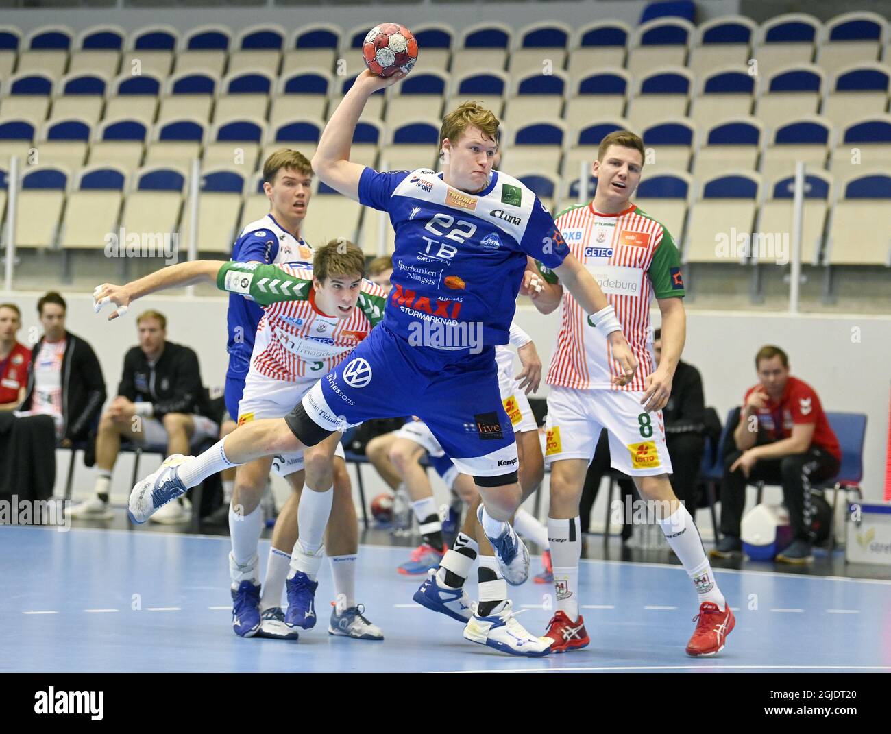 Alingsas 2020-11-24 EHF Ligue européenne Alingsas - SC Magdeburg 30-29 Axel Franzén partitions photo Tommy Holl / TT Code 2391 Banque D'Images