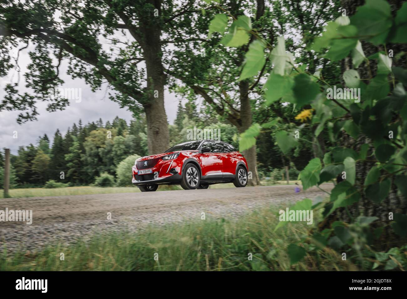 Peugeot e-2008 SUV. Photo: Stina Stjernkvist / TT / code 11610 Banque D'Images
