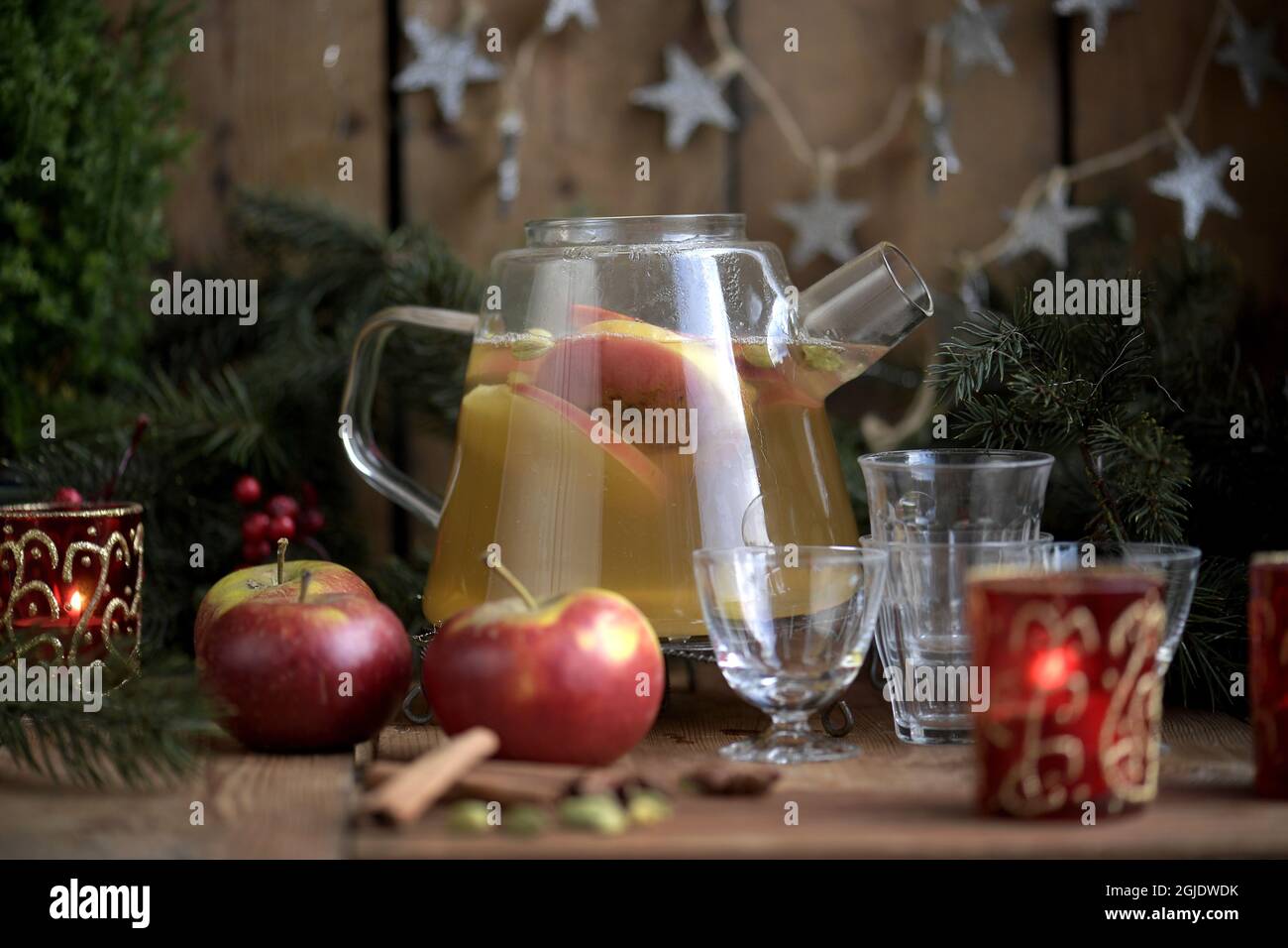 Vin chaud fait avec des pommes. Photo Janerik Henriksson / TT code 10010 Banque D'Images