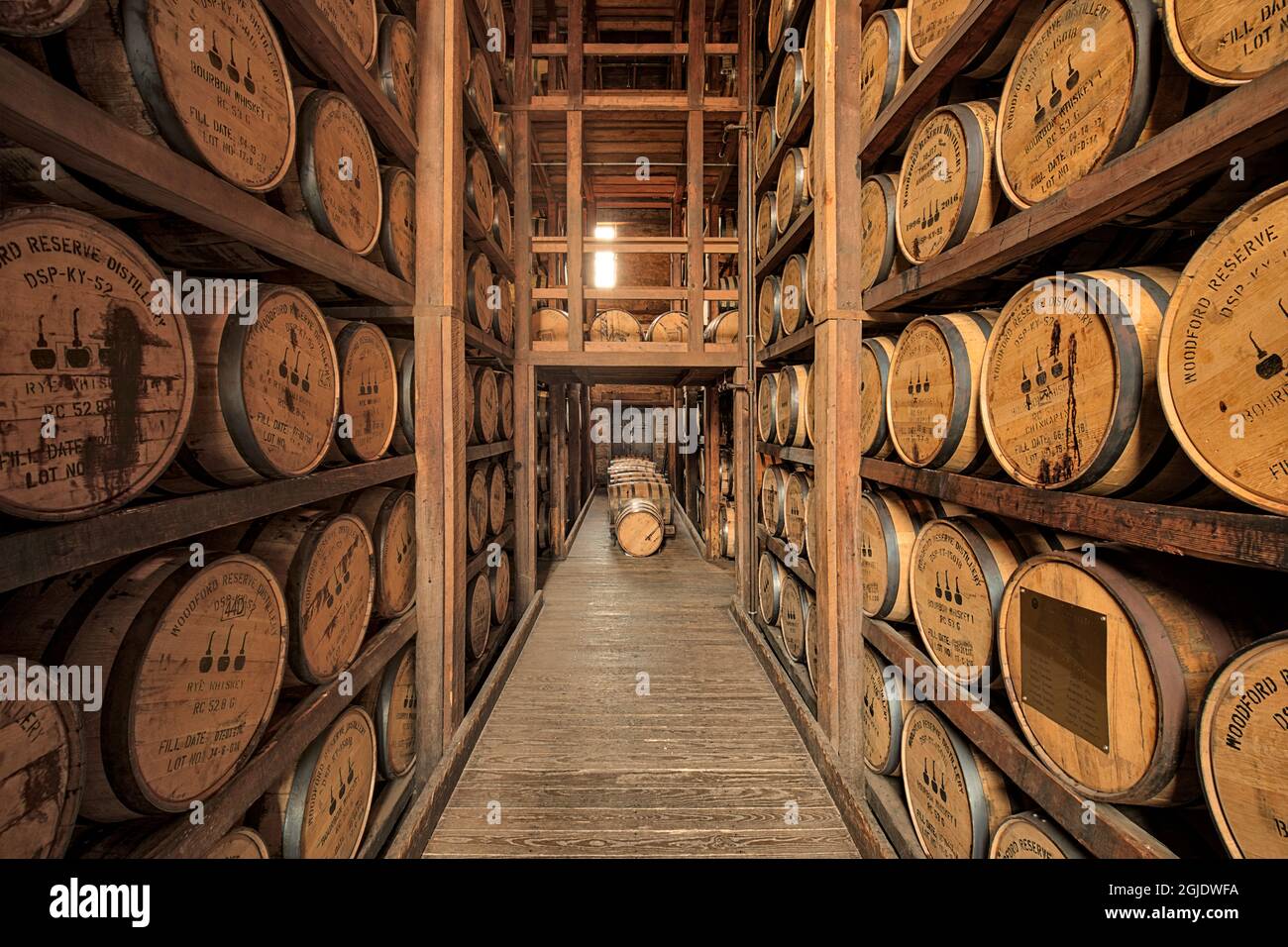 Barrel Room, Woodford Reserve, Versailles, Kentucky. Banque D'Images