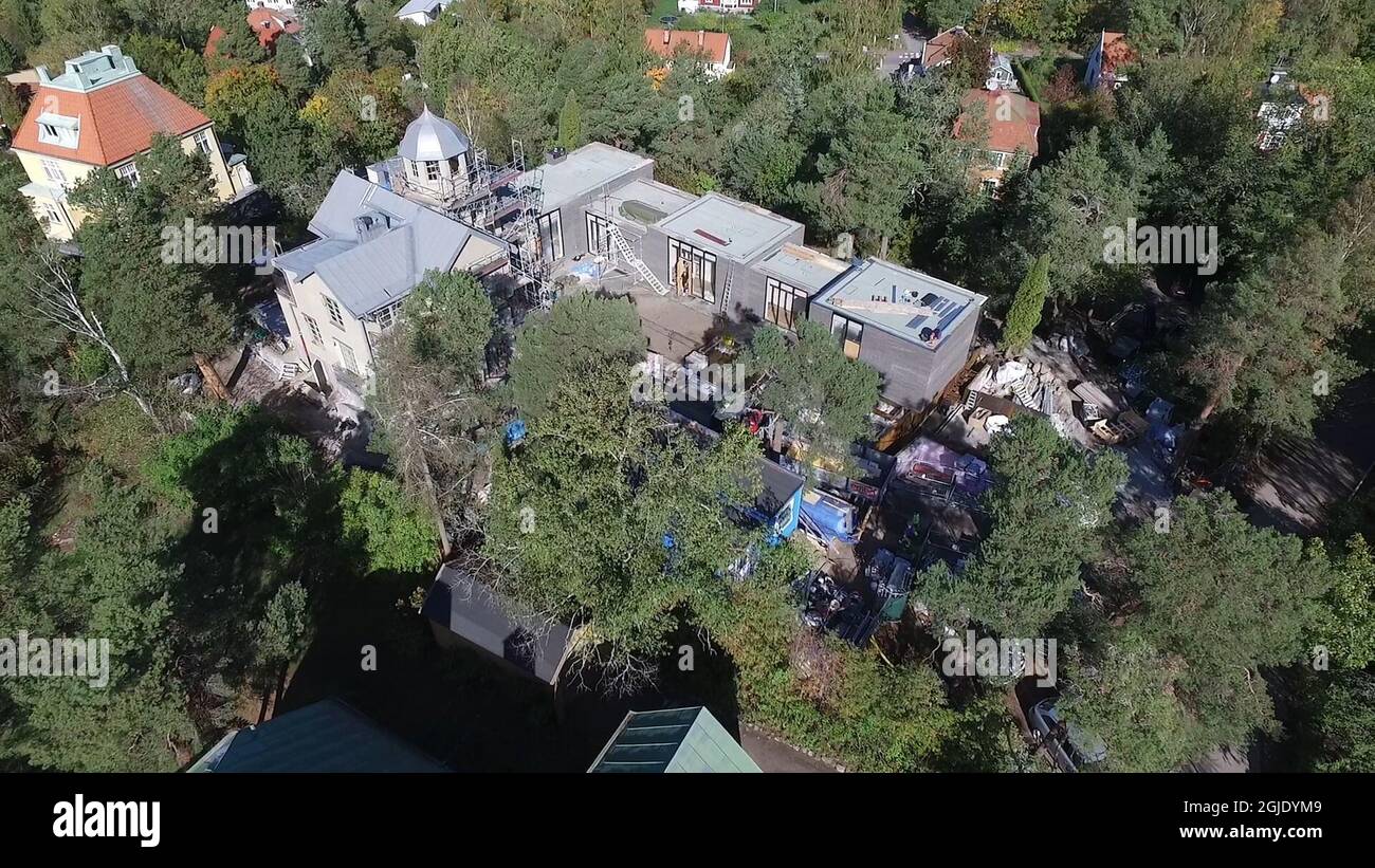 Villa construite par le fondateur de Klarna, Sebastian Siemiatkowski, à Stocksund, à l'extérieur de Stockholm, en Suède, le 20 septembre 2018. Photo Michael Syrén / Expressen / TT code 7099 demandé par Richard Orange richardworange@gmail.com pour le Soleil Banque D'Images