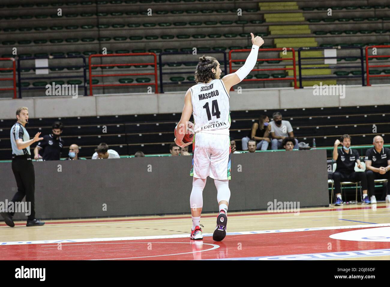 Début à la maison pour l'équipe Derthona basket dans Supercoppa Discovery+ vs Trento au PalaFerraris à Casale. Bertram Tortona contre Dolomiti Energia Trentin 81 - 72. (Photo de Norberto Maccagno/Pacific Press/Sipa USA) Banque D'Images