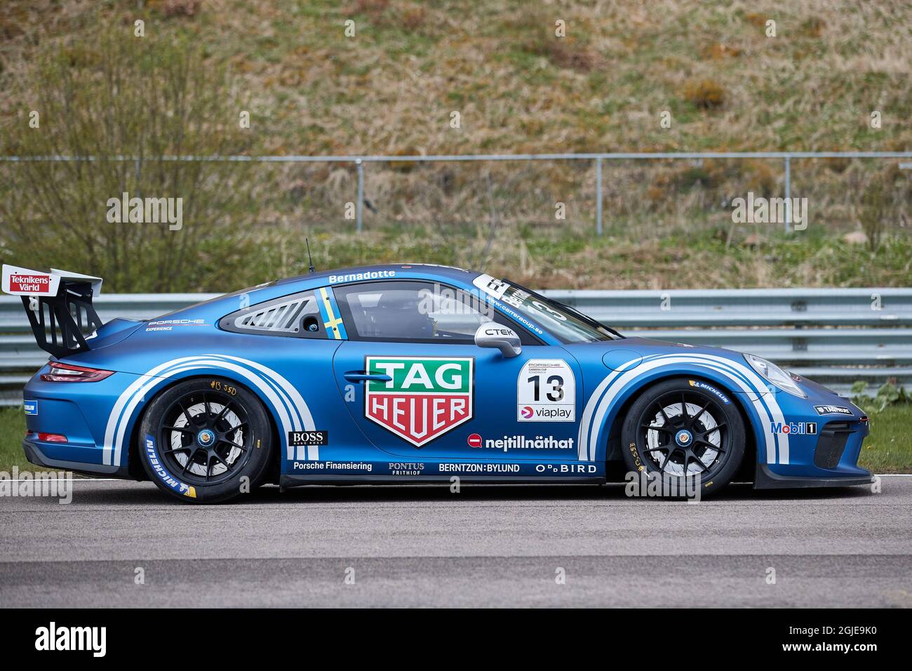 KAGEROD 20190504 Prince Carl Philip de Suède pendant le samedi 8 mai 2021 Porsche Carrera Cup sur le circuit de course Ring Knutstorp en dehors de Kagerod dans le sud de la Suède. Foto: Anders Bjuro¨ / TT / Kod 11830 Banque D'Images