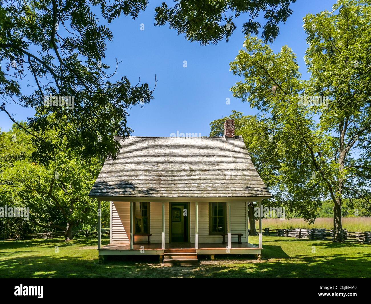 George Washington Carver National Monument, lieu de naissance de George Washington Carver, Diamond, Missouri, maison originale Banque D'Images