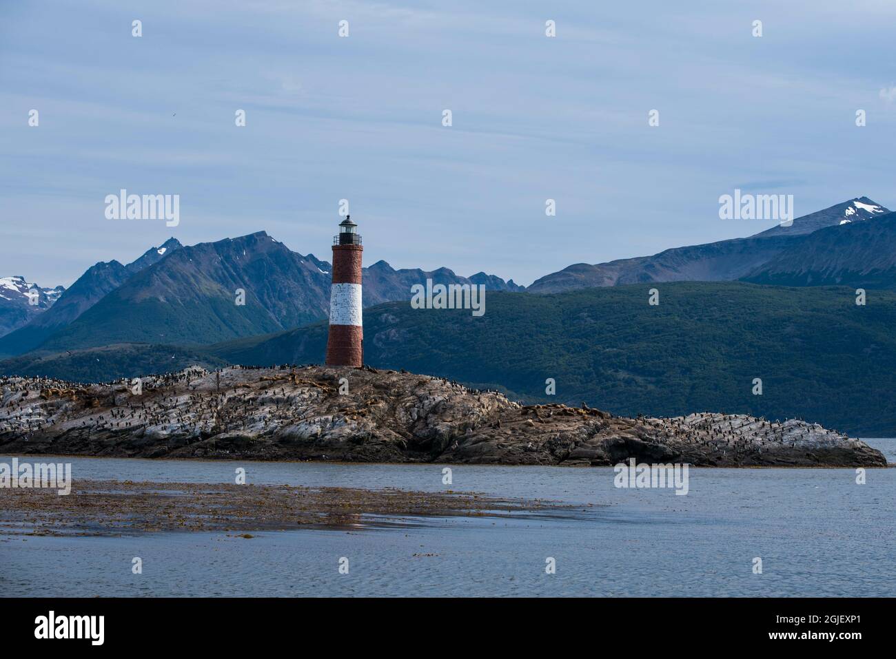 Phare à Ushuaia, Argentine, Patagonie, pays de feu Banque D'Images