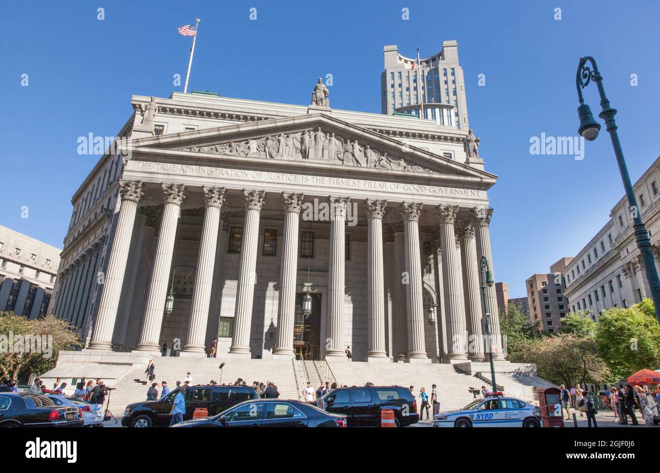Palais de justice du comté de New York à Manhattan, New York. Bâtiment du gouvernement de la Cour suprême. Banque D'Images