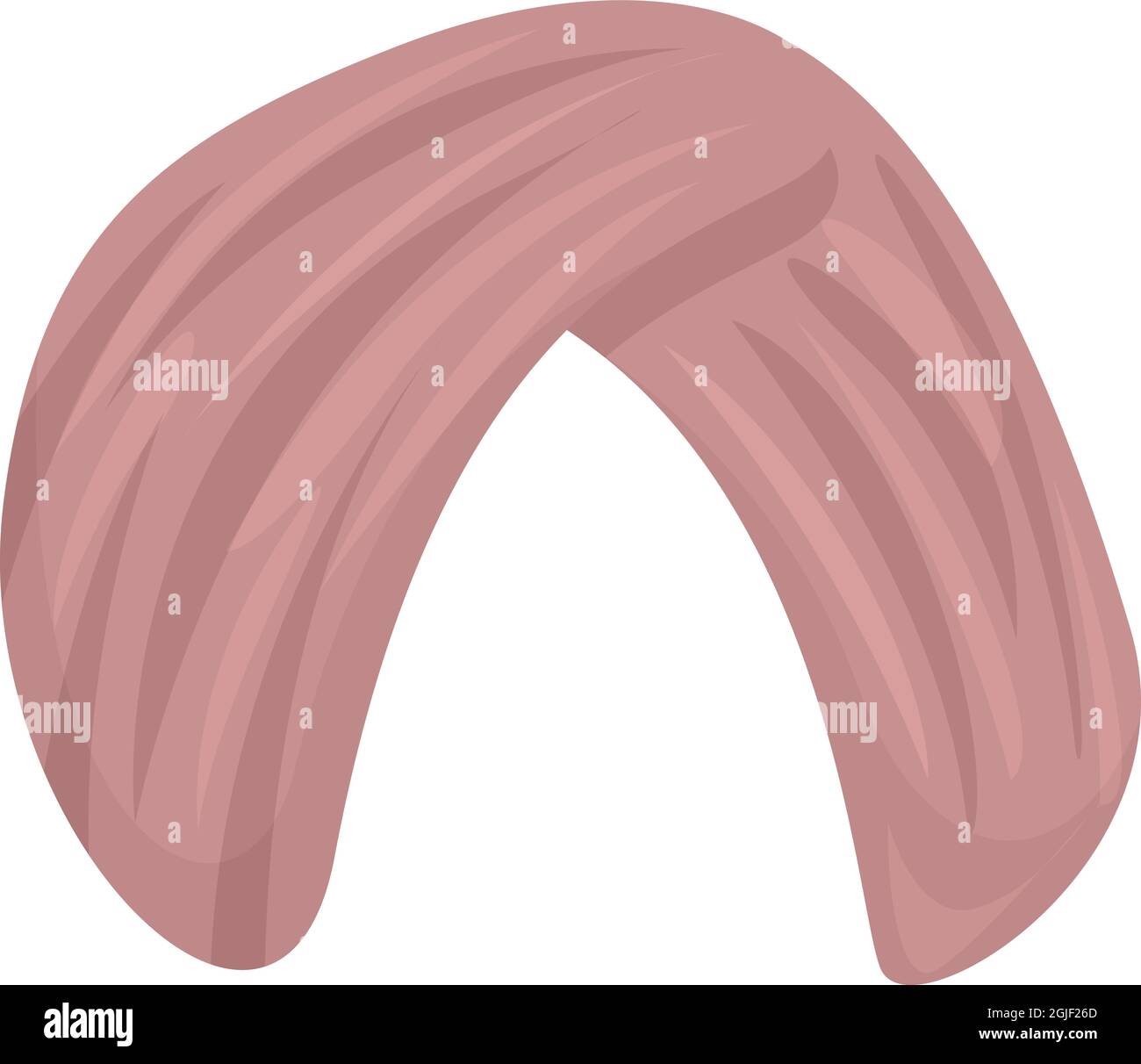 Vecteur de dessin animé d'icône de turban d'Inde. Chapeau arabe. Adresse indienne Illustration de Vecteur