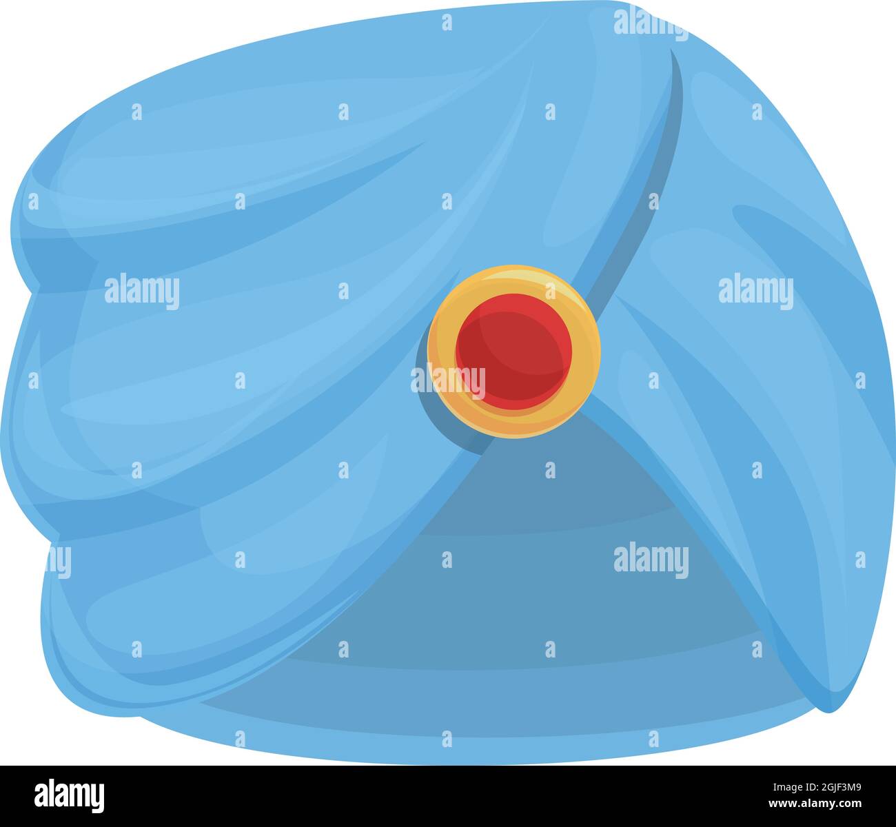 Femme icône turban vecteur de dessin animé. Chapeau indien. Turban arabe Illustration de Vecteur