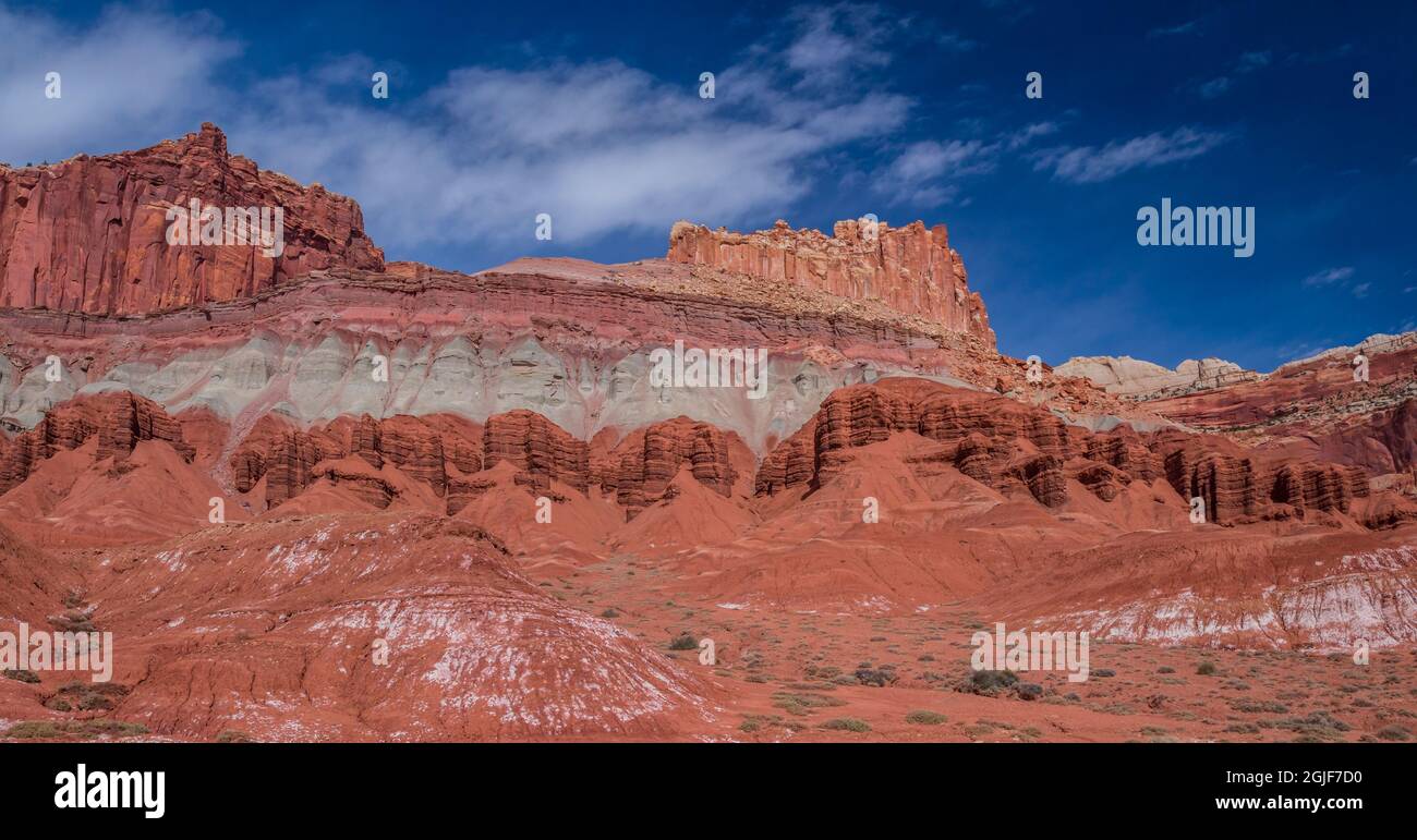 États-Unis, Utah. Falaises de grès du parc national Staircase-Escalante. Banque D'Images