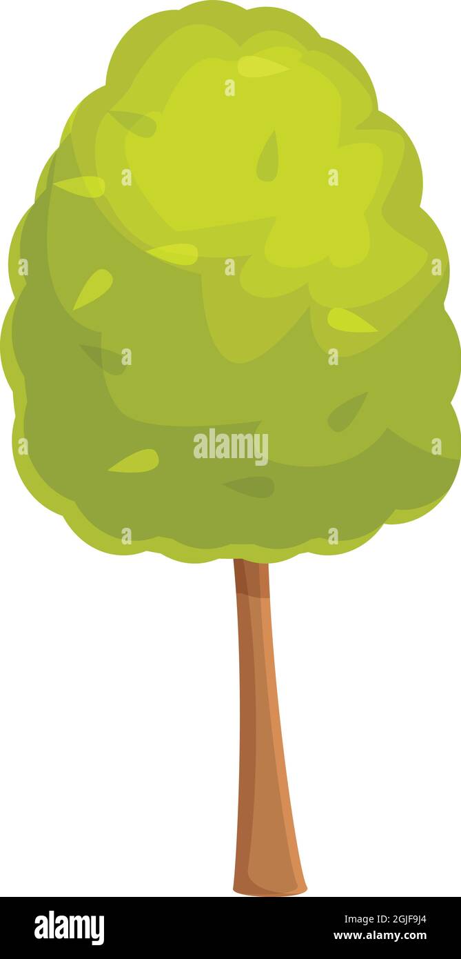 Vecteur de dessin animé de l'icône Park Tree. Haie de jardin. Jardin vert Illustration de Vecteur
