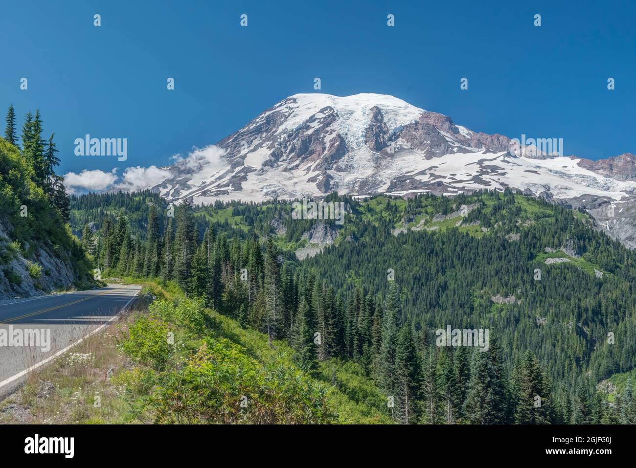 Etat de Washington, Mt. Parc national de Rainier, Mt. Rainier Banque D'Images