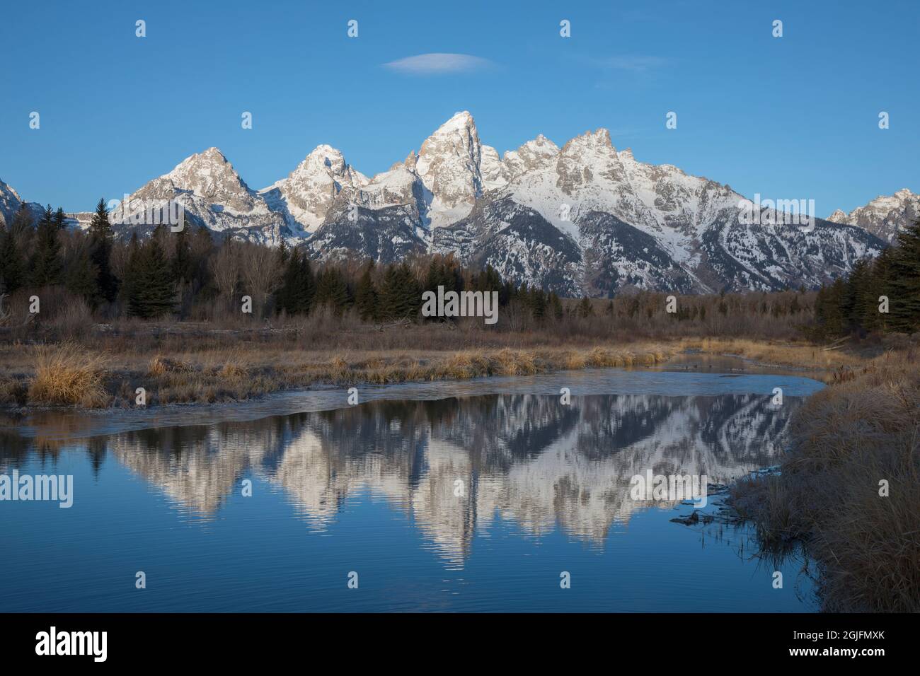 Grand Tetons, fin de l'automne Banque D'Images