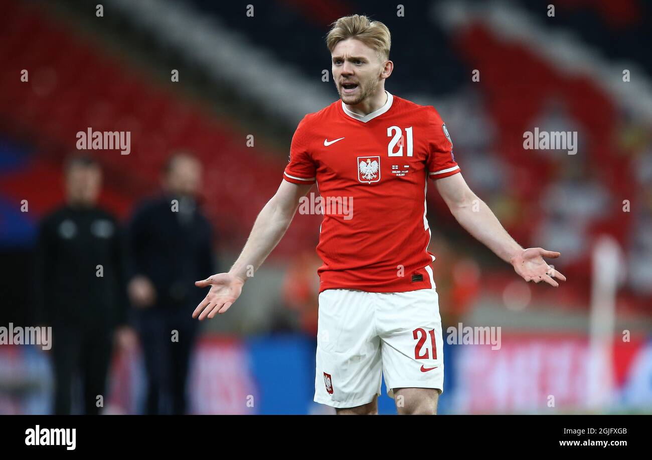 Kamil Jozwiak de Pologne pendant le match de football de l'Angleterre  contre la Pologne Photo Stock - Alamy