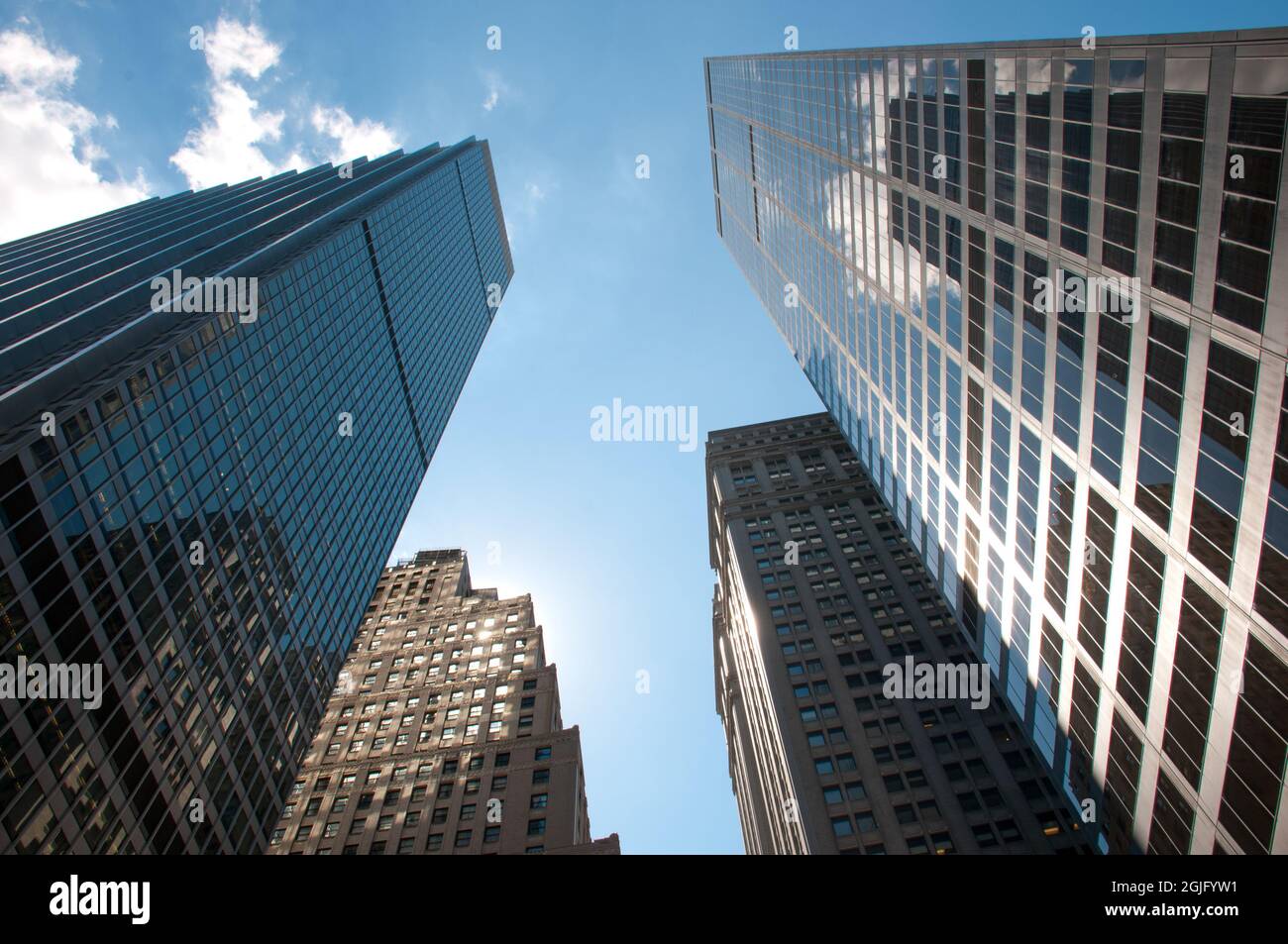 New York, États-Unis; septembre 2011 : grands immeubles de bureaux à New York Banque D'Images