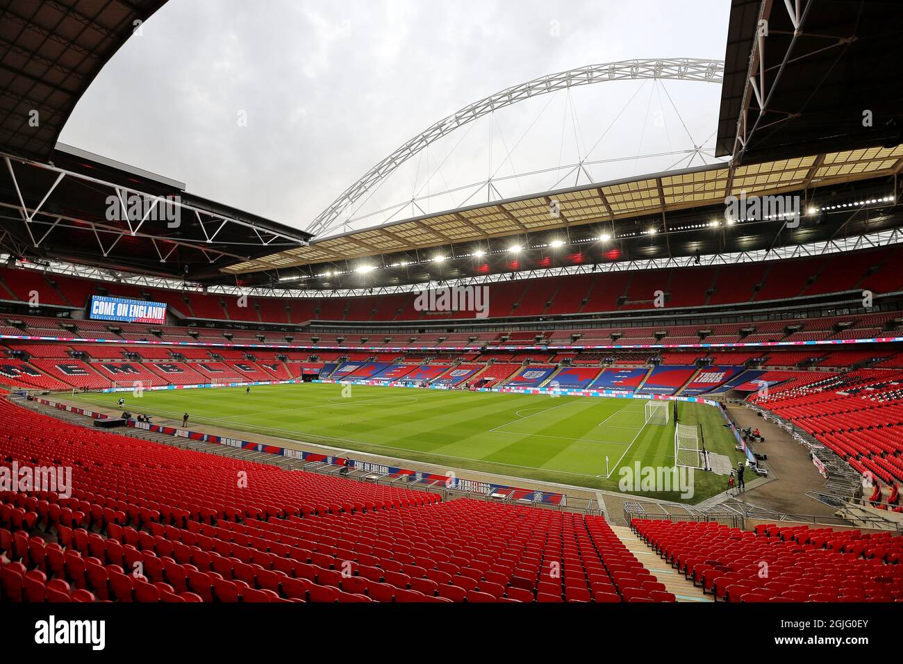 Stade Wembley avant le match de football de l'Angleterre contre la Pologne Banque D'Images