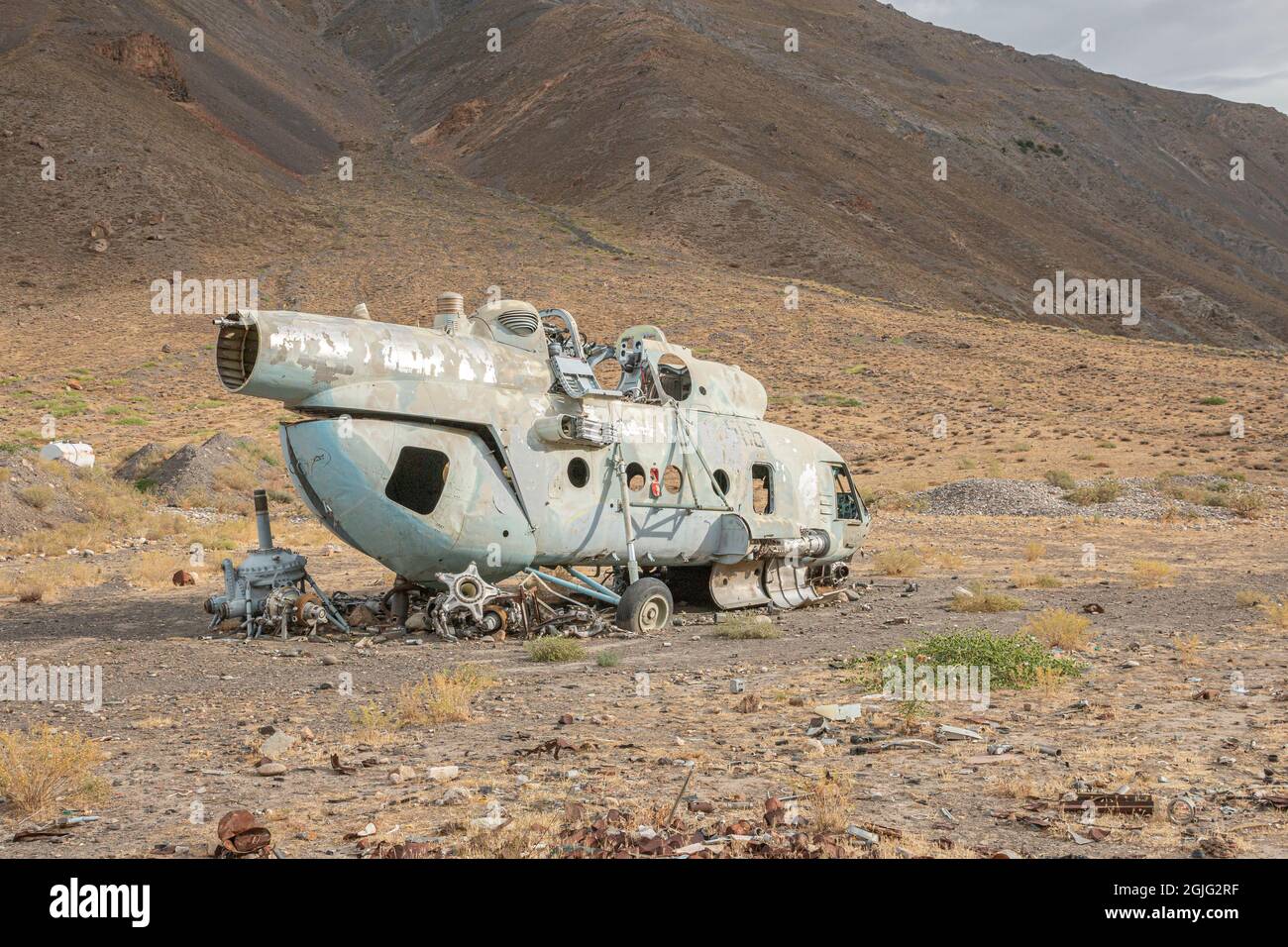Vieux matériel militaire dans la vallée de Panjshir, en Afghanistan Banque D'Images