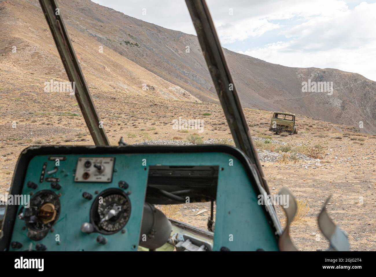 Vieux matériel militaire dans la vallée de Panjshir, en Afghanistan Banque D'Images