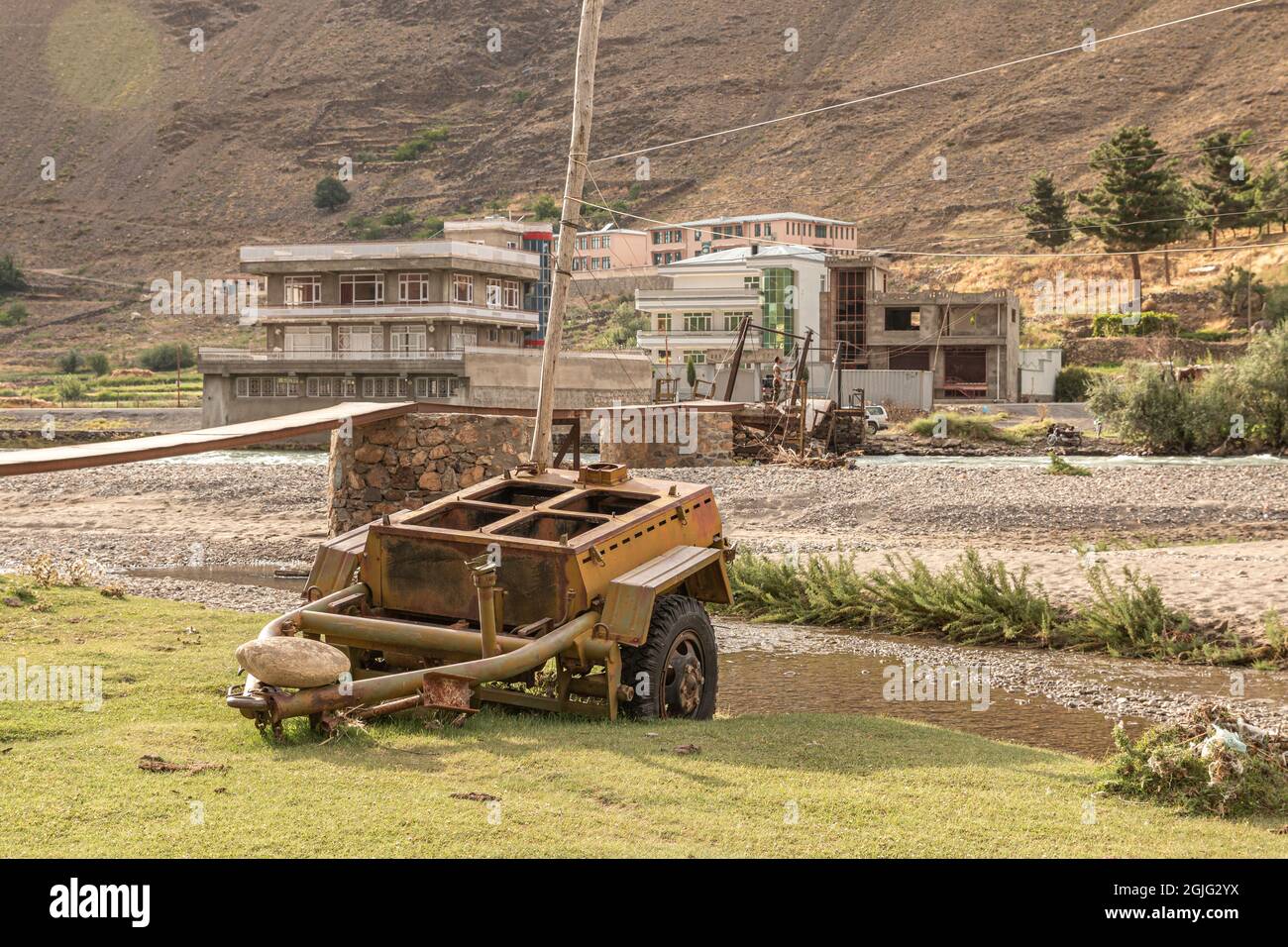 Vieux matériel militaire dans la vallée de Panjshir, en Afghanistan Banque D'Images