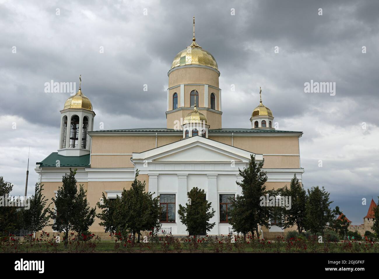 Eglise d'Alexandre Nevsky à côté de la forteresse de Bender en Transnistrie Banque D'Images