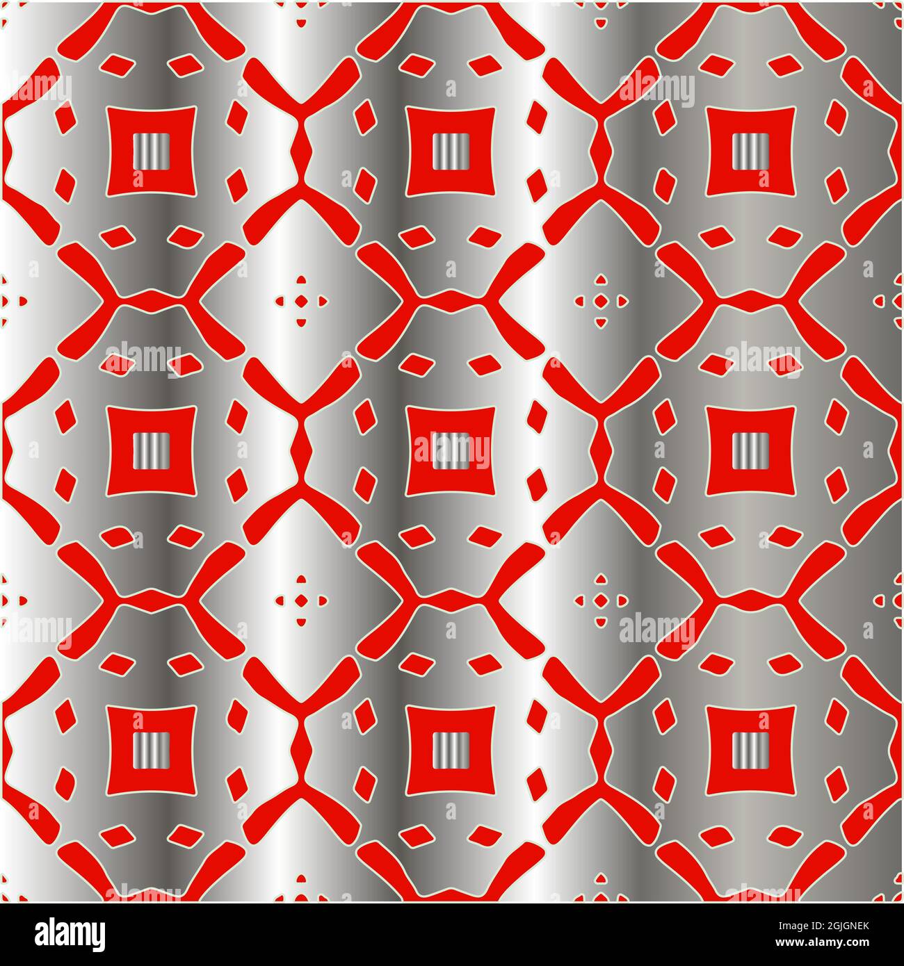 motif rouge sur fond métallique. motif pour tissu, papier peint, emballage. Imprimé décoratif. Illustration de Vecteur