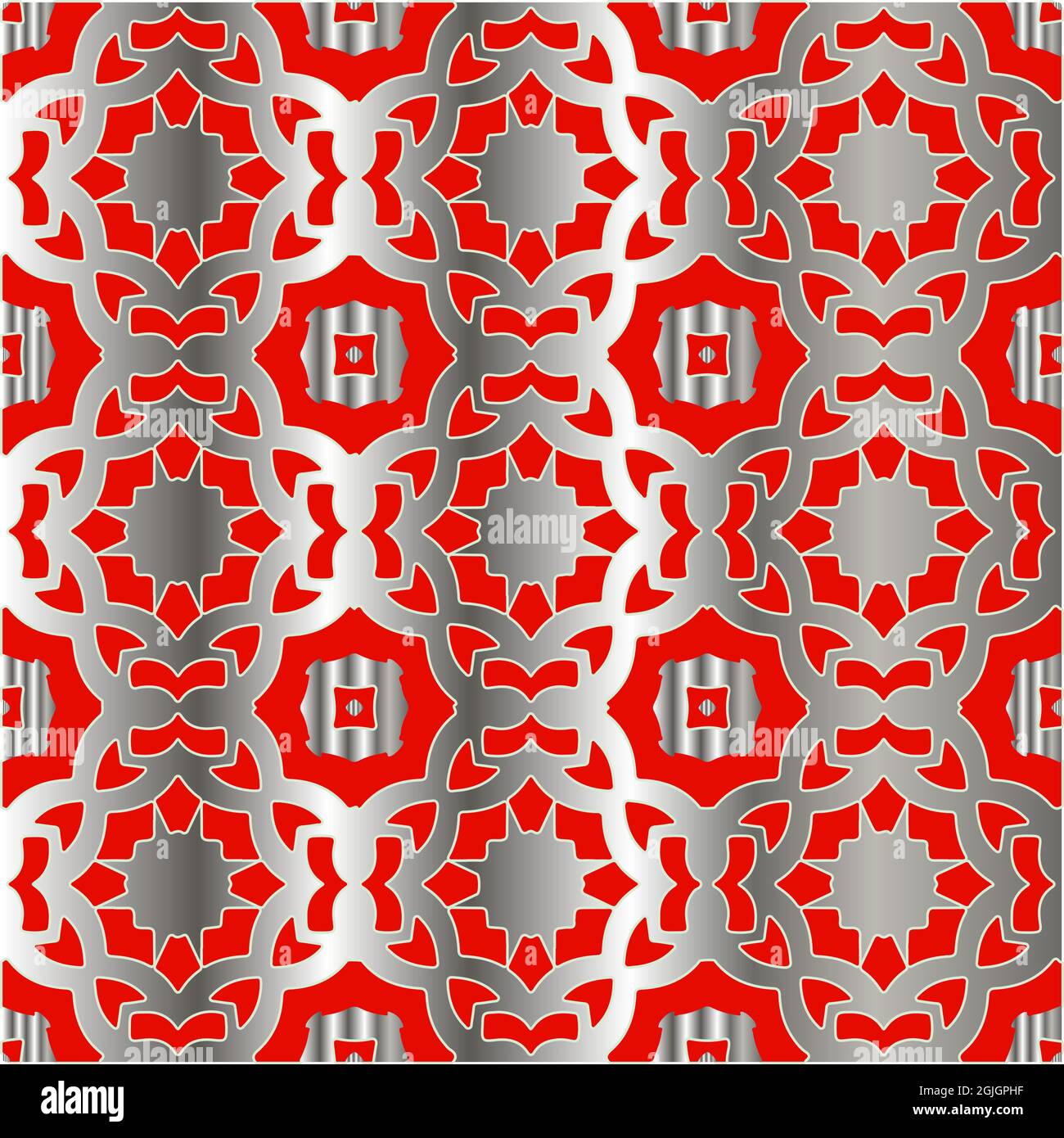 motif rouge sur fond métallique. motif pour tissu, papier peint, emballage. Imprimé décoratif. Illustration de Vecteur