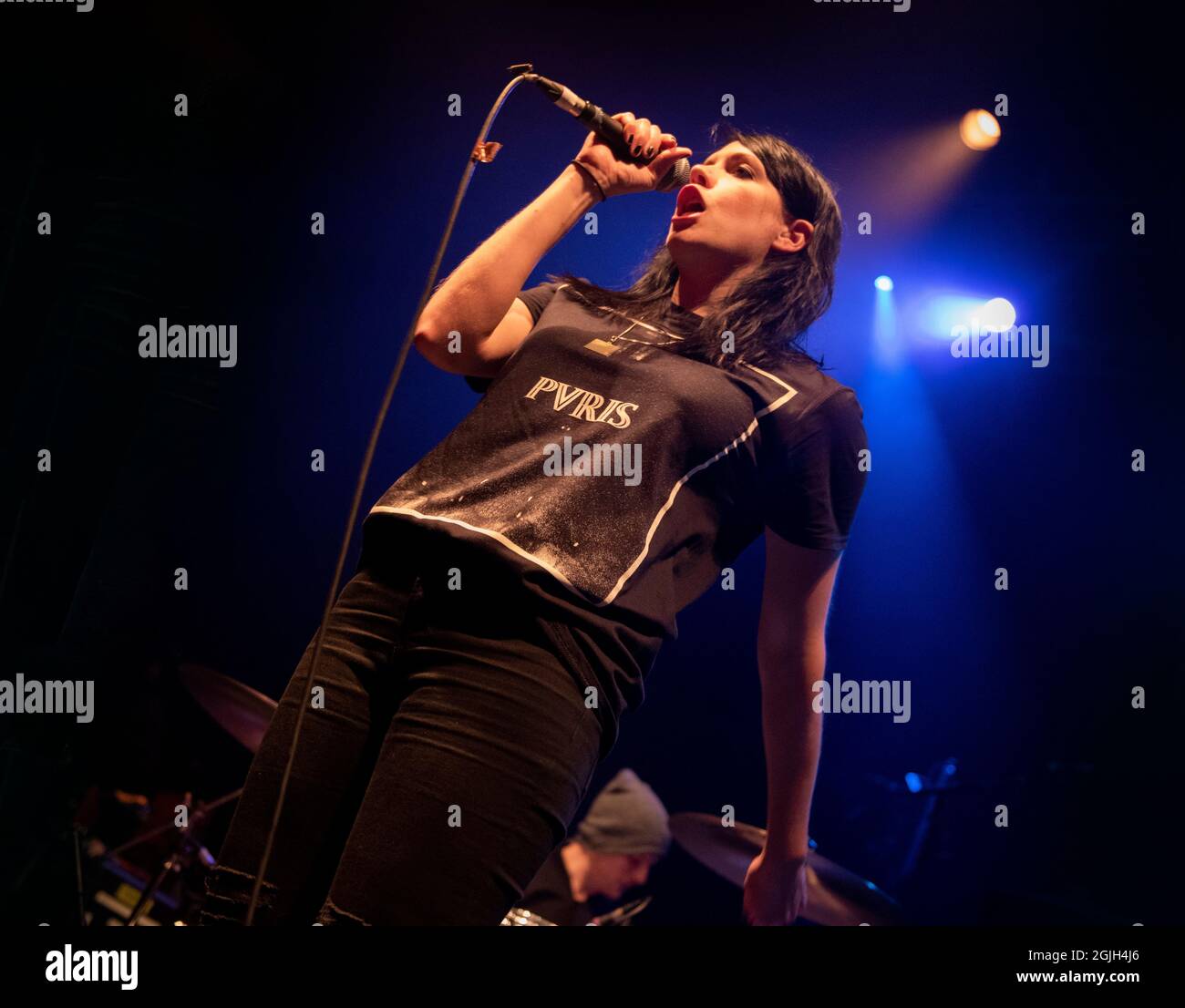 K.Flay en concert au Birmingham O2 Institute, 9 avril 2016 (soutien PVRIS). Musique live Photographie. Banque D'Images