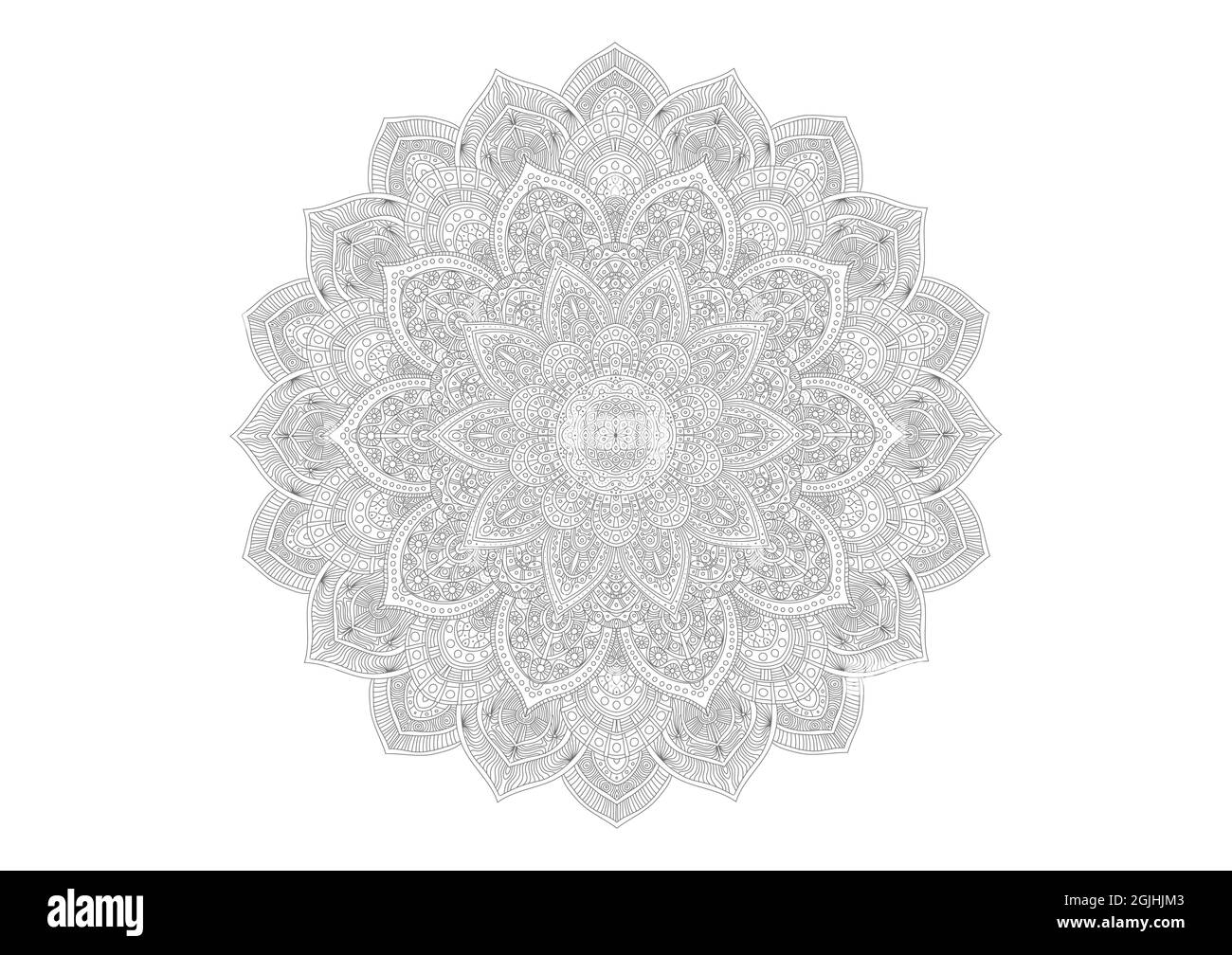 Mandala vector indian Graphic design. Décoration fleur indienne. Vecteur d'élément de conception de cahier de coloriage. Illustration de Vecteur