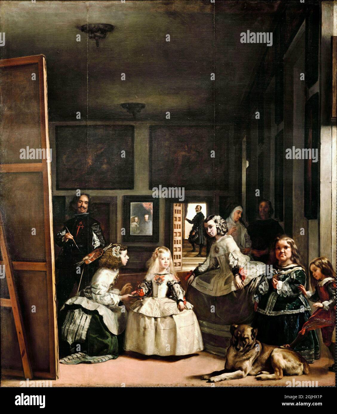 Art classique - Diego Velázquez art intitulé Las Meninas - les Dames en attente - 1656 Banque D'Images
