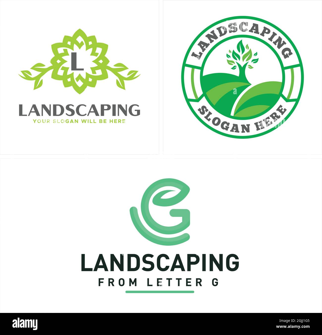 Logo badge paysage Illustration de Vecteur