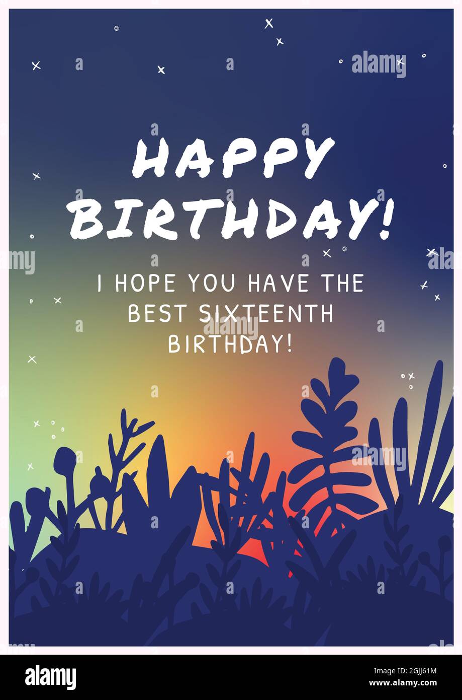 Composition Du Texte Et Du Message Joyeux Anniversaire En Blanc Avec La Silhouette Des Plantes Sur Le Ciel Du Coucher Du Soleil Modele De Carte De Voeux D Anniversaire Concept Numeriquement Gene Photo Composition Du Texte Et Du Message Joyeux Anniversaire En Blanc Avec La Silhouette Des Plantes Sur Le Ciel Du Coucher Du Soleil Modele De Carte De Voeux D Anniversaire Concept Numeriquement Gene Photo