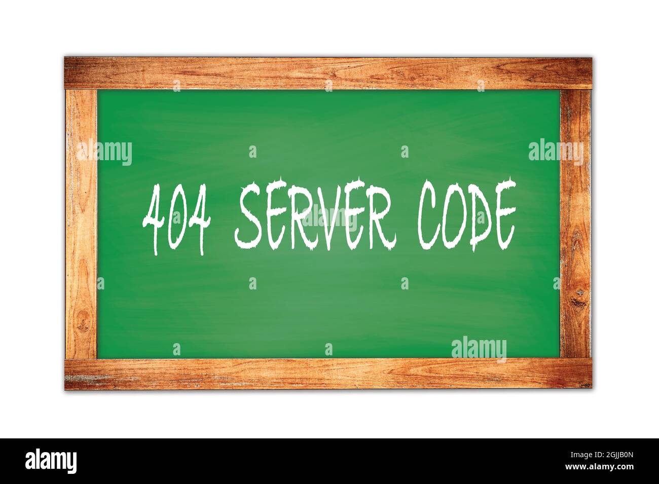 404 TEXTE DE CODE DE SERVEUR écrit sur le tableau noir de l'école de cadre  en bois vert Photo Stock - Alamy