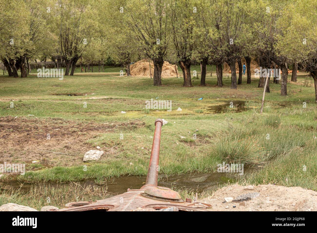 Vieux matériel militaire dans la vallée de Panjshir, en Afghanistan Banque D'Images