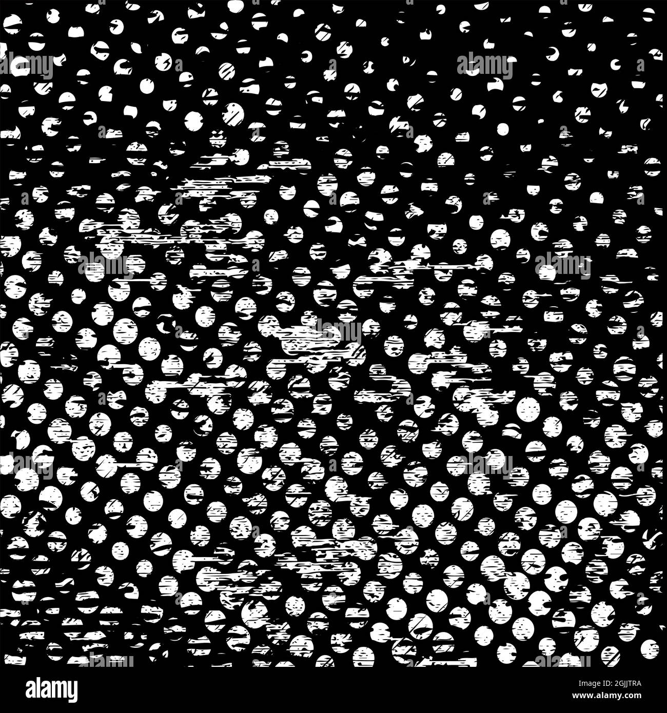 Rayez un arrière-plan en pointillés de demi-teinte déformé Élément de design de superposition de détresse tendance. Surface monochrome avec motif sale. Style salopant Illustration de Vecteur