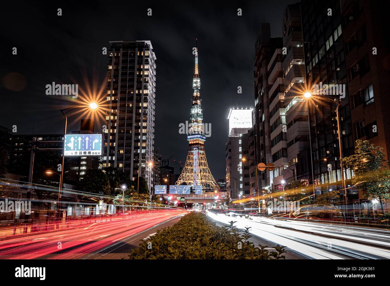 Tokyo Tower at Night Banque D'Images