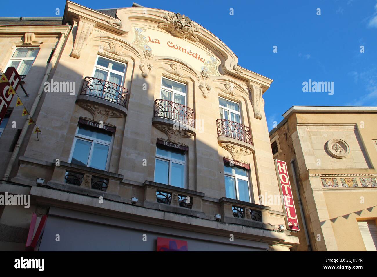 bâtiment art nouveau à toul en lorraine (france) Banque D'Images
