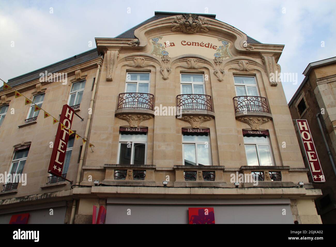 bâtiment art nouveau à toul en lorraine (france) Banque D'Images