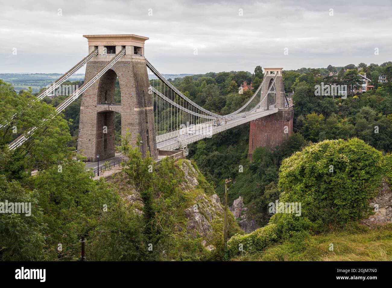 Vue sur le pont suspendu de Brunel, Bristol, Royaume-Uni Banque D'Images