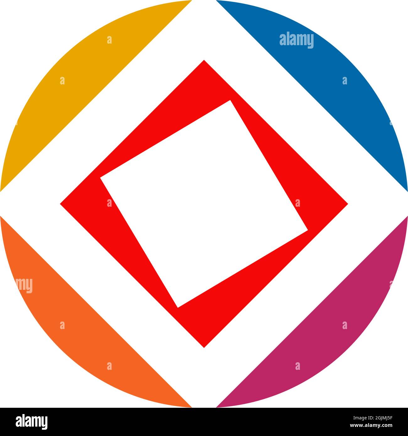 Logo de forme Rhombus pour modèle vectoriel de société d'affaires Illustration de Vecteur